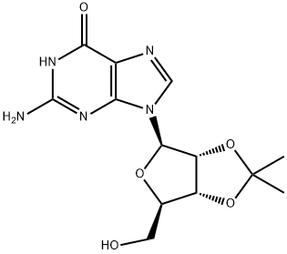 2',3'-O-イソプロピリデングアノシン 化学構造式