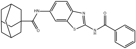 N-[2-(Benzoylamino)-6-benzothiazolyl]tricyclo[3.3.1.13,7]decane-1-carboxamide Structure