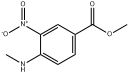 2-(甲基氨基)-5-(甲氧羰基)-3-硝基苯 结构式
