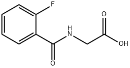 2-[(2-氟苯基)羰基氨基]乙酸 结构式