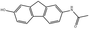 N-(7-ヒドロキシ-9H-フルオレン-2-イル)アセトアミド 化学構造式
