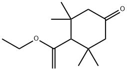 4-(1-エトキシエテニル)-3,3,5,5-テトラメチルシクロヘキサノン 化学構造式