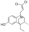 3-(3,3-ジクロロ-2-プロペニル)-6-エチル-1,2,3,4,5,6-ヘキサヒドロ-11-メチル-2,6-メタノ-3-ベンゾアゾシン-8-オール 化学構造式