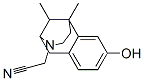 1,2,3,4,5,6-ヘキサヒドロ-8-ヒドロキシ-6,11-ジメチル-2,6-メタノ-3-ベンゾアゾシン-3-アセトニトリル 化学構造式