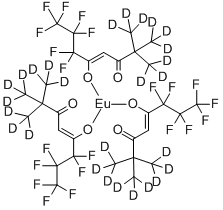 三(6,6,7,7,8,8,8-七氟-2,2-二甲基-3,5-辛二酮酸)铕 结构式