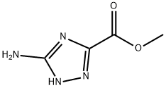 5-アミノ-1H-1,2,4-トリアゾール-3-カルボン酸メチル 化学構造式