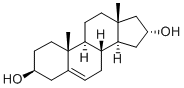 アンドロスタ-5-エン-3β,16α-ジオール 化学構造式