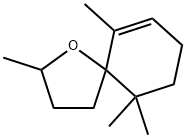 2,6,10,10-テトラメチル-1-オキサスピロ[4.5]デカ-6-エン 化学構造式