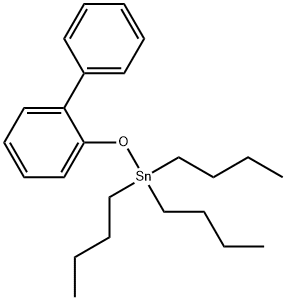 ([1,1'-ビフェニル]-2-イルオキシ)トリブチルスタンナン 化学構造式