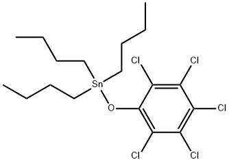 トリブチルすず(IV)ペンタクロロフェノラート 化学構造式