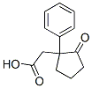 2-オキソ-1-フェニルシクロペンタン酢酸 化学構造式
