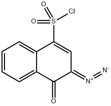 1,2-ナフトキノン-2-ジアジド-4-スルホニル クロリド 化学構造式