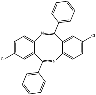 2,8-ジクロロ-6,12-ジフェニルジベンゾ[b,f][1,5]ジアゾシン 化学構造式