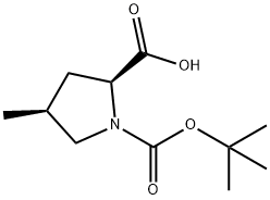(2S,4S)-N-Boc-4-methylpyrrolidine-2-carboxylic acid Structure