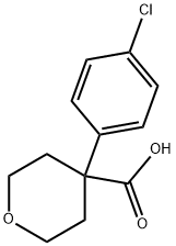 4-(4-クロロフェニル)オキサン-4-カルボン酸 化学構造式