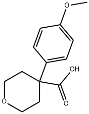 4-(4-甲氧基苯基)四氢吡喃-4-甲酸, 3648-58-6, 结构式