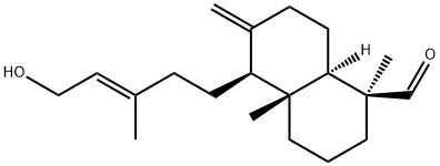 (13E)-15-ヒドロキシラブダ-8(17),13-ジエン-19-アール 化学構造式