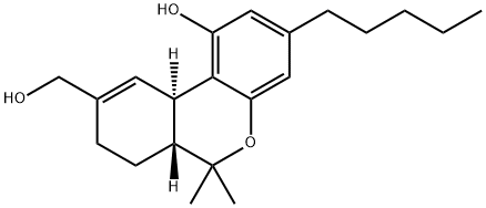 (6aR,10aR)-6aβ,7,8,10aα-テトラヒドロ-3-ペンチル-9-(ヒドロキシメチル)-6,6-ジメチル-6H-ジベンゾ[b,d]ピラン-1-オール 化学構造式