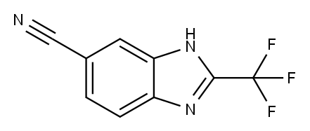 2-(三氟甲基)-1H-苯并[D]咪唑-6-甲腈, 3671-61-2, 结构式