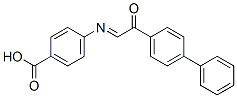 p-[(p-フェニルフェナシリデン)アミノ]安息香酸 化学構造式