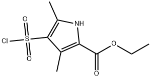 4-(氯磺酰基)-3,5-二甲基-1H-吡咯-2-羧酸乙酯, 368869-88-9, 结构式
