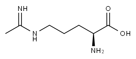 N5-(1-イミノエチル)-L-オルニチン 化学構造式