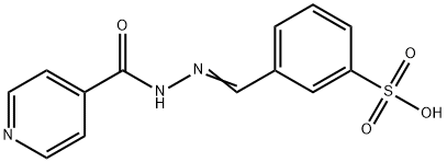 Isonicotinic acid 2-(m-sulfobenzylidene) hydrazide Structure