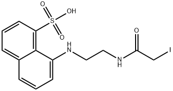 8-[2-(2-碘乙酰氨基)乙氨基]-1-萘磺酸, 36930-64-0, 结构式