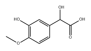 4－羟基－3－甲氧基苦杏仁酸, 3695-24-7, 结构式