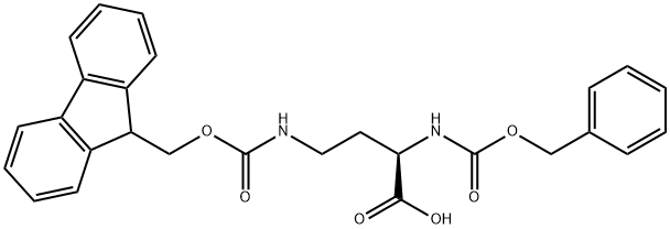 N-苄氧羰基-N'-芴甲氧羰基-D-2,4-二氨基丁酸 结构式