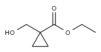 1-(ヒドロキシメチル)シクロプロパンカルボン酸エチル 化学構造式