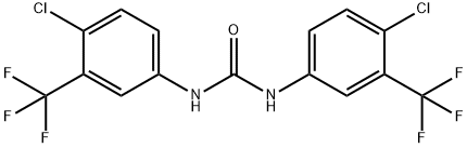 N,N'-ビス(4-クロロ-3-トリフルオロメチルフェニル)尿素 化学構造式