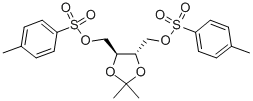 (-)-1,4-二-O-甲苯磺酰基-2,3-O-异亚丙基-L-苏糖醇 结构式