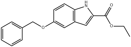 5-(フェニルメトキシ)-1H-インドール-2-カルボン酸エチル 化学構造式