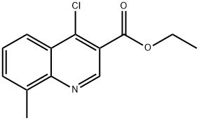4-氯-8-甲基喹啉-3-甲酸乙酯 结构式