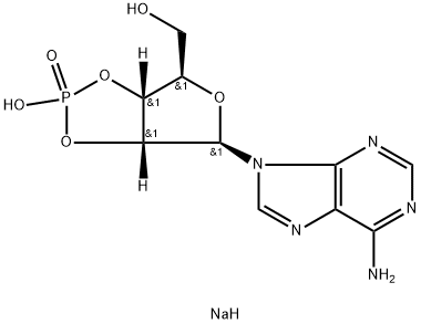 腺苷2′:3′-循环磷酸钠盐 结构式
