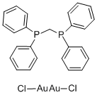 [Μ-双(二苯基膦)甲烷]二氯代二金(I), 37095-27-5, 结构式