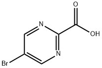 5-ブロモピリミジン-2-カルボン酸 化学構造式