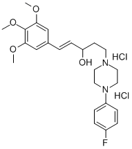 Penten-3-ol, 5-(4-(p-fluorophenyl)piperazinyl)-1-(3,4,5-trimethoxyphen yl)-, dihydrochloride Structure