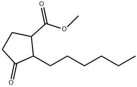 2-ヘキシル-3-オキソシクロペンタンカルボン酸メチル 化学構造式
