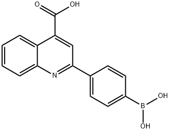 2-(4-二羟基硼烷)苯基-4-羧基喹啉, 373384-17-9, 结构式