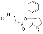 1,2-dimethyl-3-phenylpyrrolidin-3-yl propionate hydrochloride Structure