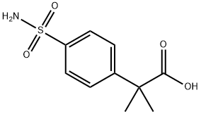 2-Methyl-2-(4-sulfamoylphenyl)propionic Acid Structure