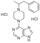 2-(4-(alpha-Methyl)phenethyl-1-piperazinyl)-9H-purine dihydrochloride Structure