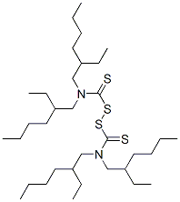 Tetrakis(2-ethylhexyl) thiuram disulfide Structure