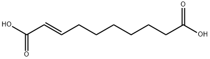 (E)-2-デセン二酸 化学構造式