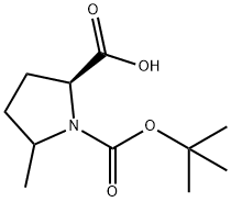 (2S)-N-Boc-5-甲基吡咯烷-2-甲酸, 374929-20-1, 结构式