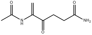 5-(アセチルアミノ)-4-オキソ-5-ヘキセンアミド 化学構造式