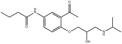 醋丁洛尔, 37517-30-9, 结构式