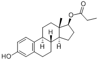 beta-雌二醇 17-丙酸酯 结构式